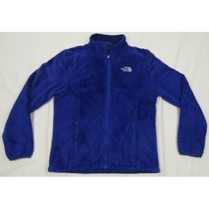 The North Face TNF Osito Fuzzy Fleece Blue Womens Full Zip Coat Jacket M